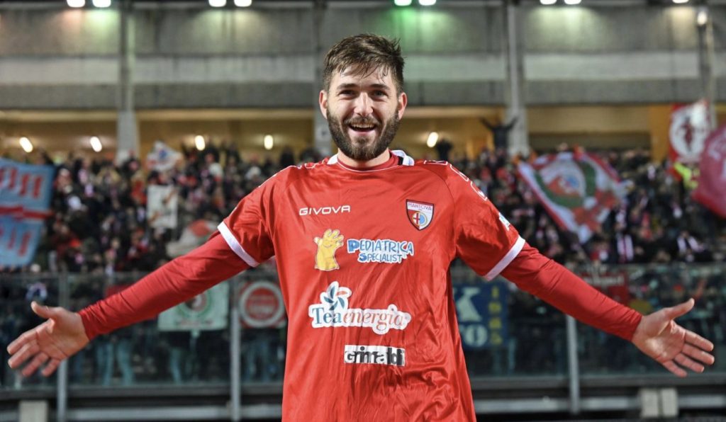 L'attaccante del Mantova, Francesco Galuppini