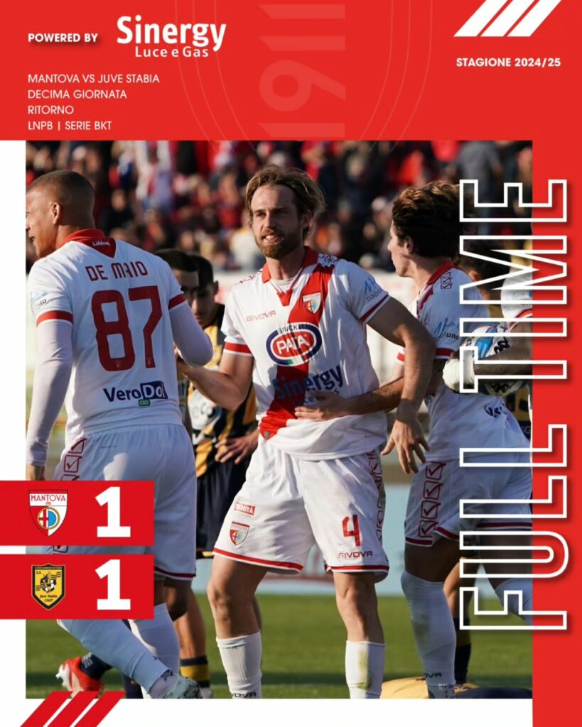 Tra Mantova e Juve Stabia finisce 1-1