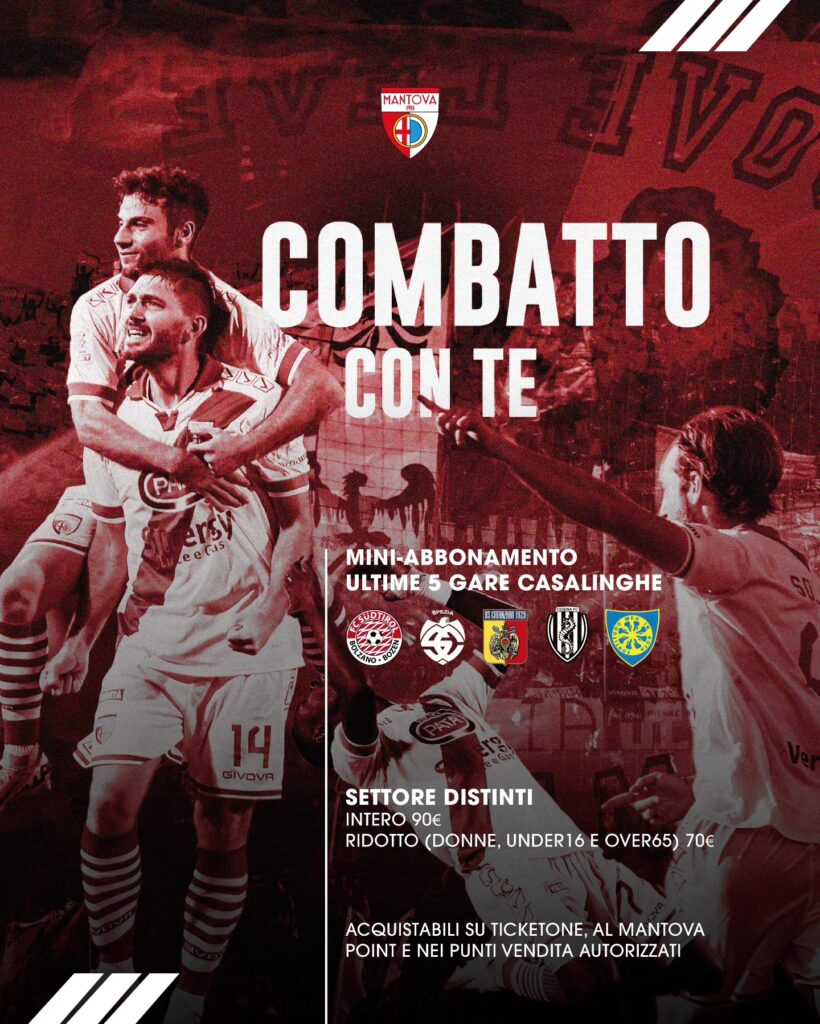 Attiva la promozione per sottoscrivere nel settore Distinti un mini abbonamento valido per le ultime 5 gare al Martelli