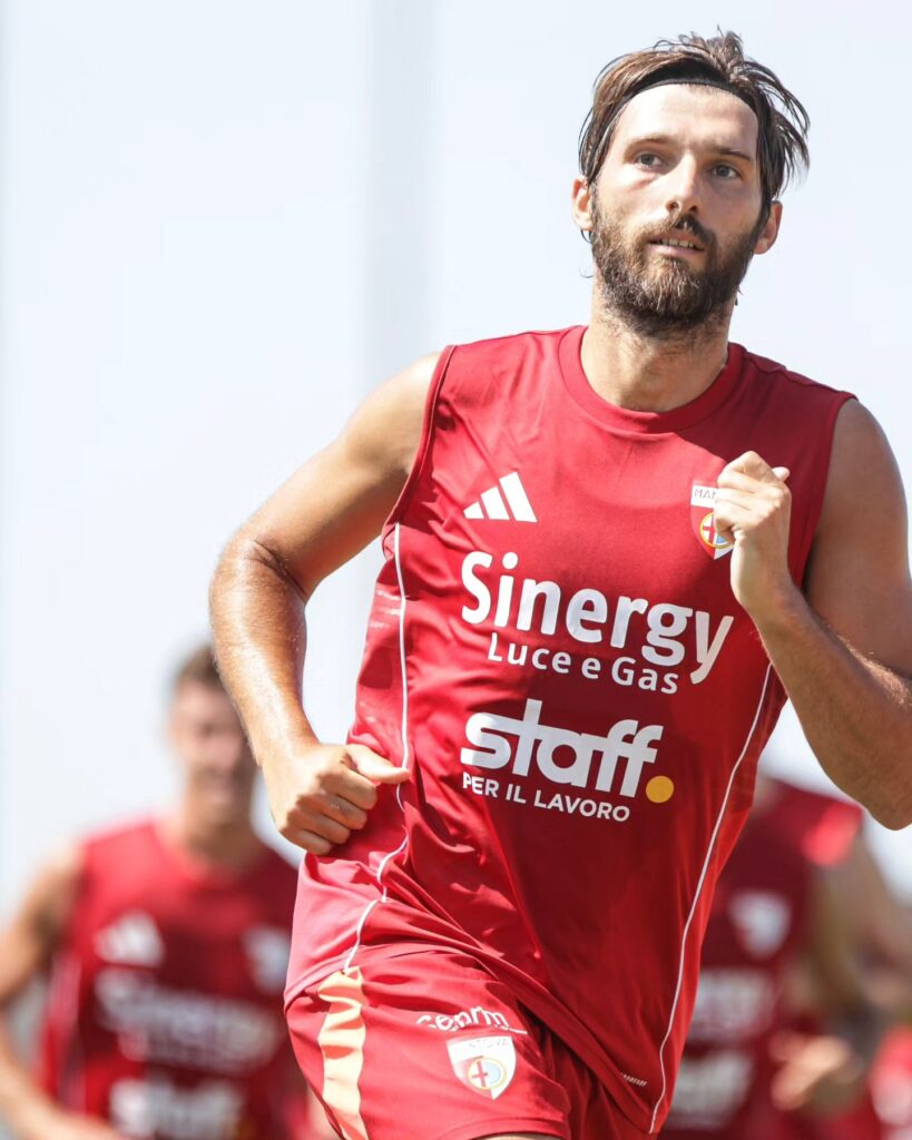 Mancuso concentrato in allenamento