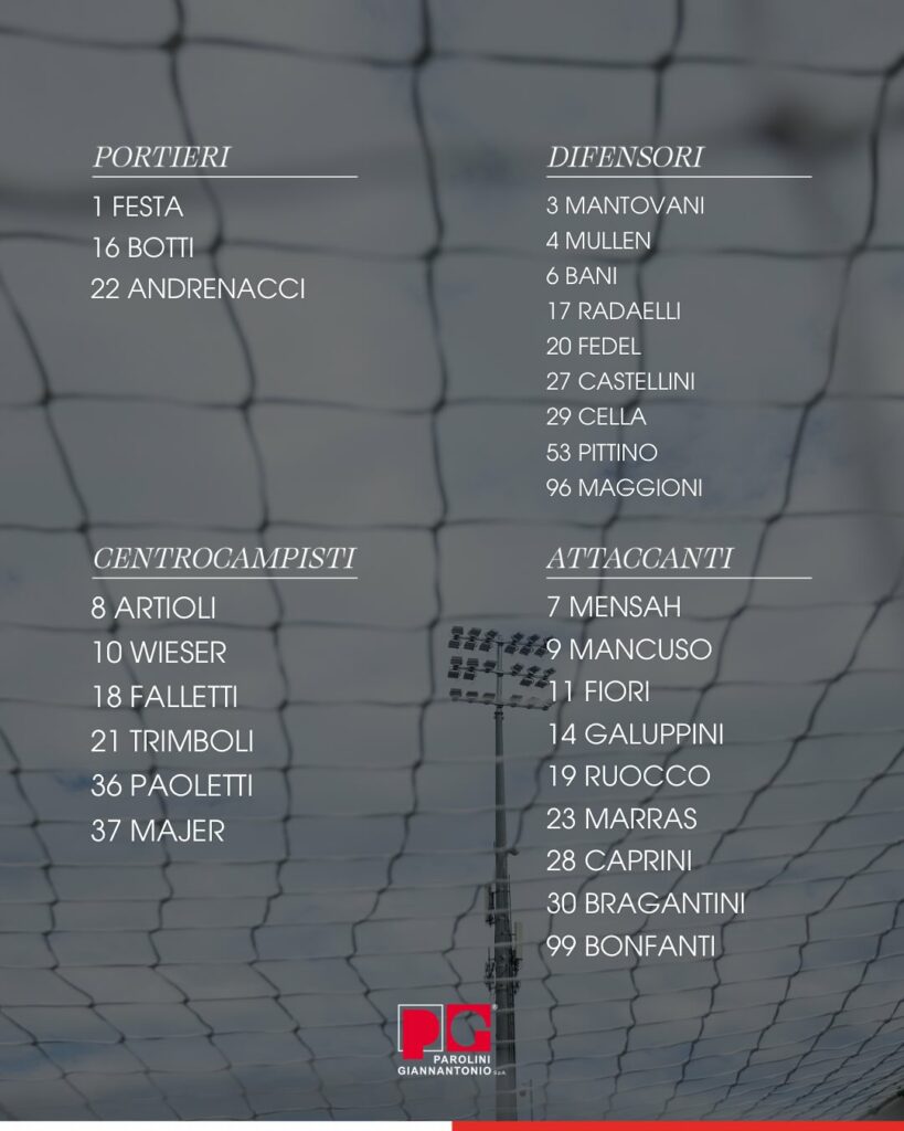 Convocati biancorossi (Fotografia pubblicata su gentile concessione di Mantova 1911 che ne detiene la proprietà)