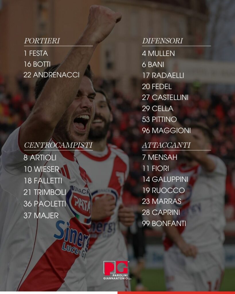 Convocati biancorossi