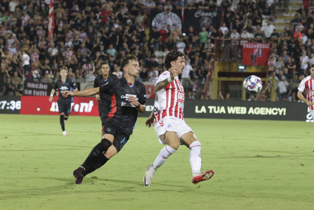 Uno scatto di Vicenza-Catania di Coppa Italia